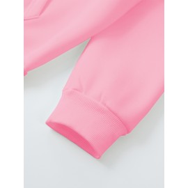 Women'S Butterfly Printed Hoodie, Casual Pullover with Slight Stretch, All Seasons, Polyester, 250g/m² Knit Fabric, Hooded Collar, Large Size