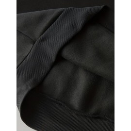 Women'S Plus Size Western Print Hoodie, Casual Long Sleeve with Pocket, 100% Polyester Knit Fabric, Slight Stretch, Pullover Hooded Sweatshirt for Fall/Winter, Casual Style