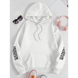 Women'S Plus Size Western Print Hoodie, Casual Long Sleeve with Pocket, 100% Polyester Knit Fabric, Slight Stretch, Pullover Hooded Sweatshirt for Fall/Winter, Casual Style