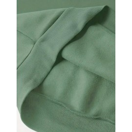 Plus Size - Women'S Plus Size Floral Print Hoodie - Soft, Comfortable Long Sleeve with Pockets, Casual Brown Pullover for All-Season Wear, Casual Wear Hoodie | Floral Print Hoodie | Soft Fabric Hoodie