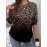 [Cozy Leopard Print Sweater] Amikafashion Women's Plus Size Leopard Print Sweater - Cozy Soft Fabric, Long Sleeve Round Neck Casual Pullover, Black & Brown Animal Print, Fall Winter Tops for Everyday & Formal Outfits, Seasonal Wardrobe Staple, Minimalist Design, Stylish Trendy Top