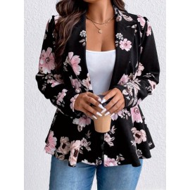 Plus Size - Oversized Floral Patterned Blazers, New Women'S Suit Jackets for Autumn And Winter from Europe And America, Blazer For Women Plu Size, Plu Size Blazer For Women