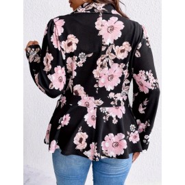 Plus Size - Oversized Floral Patterned Blazers, New Women'S Suit Jackets for Autumn And Winter from Europe And America, Blazer For Women Plu Size, Plu Size Blazer For Women